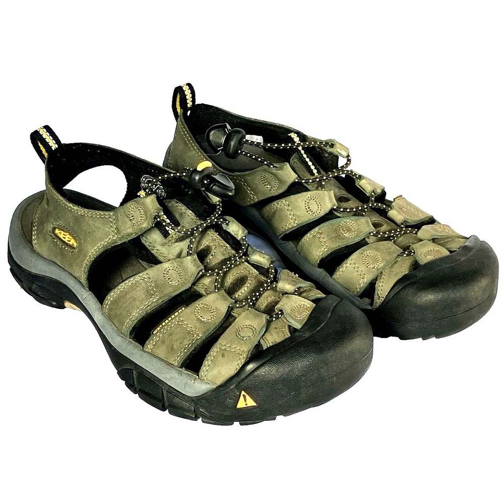 Keen Newport Sandals 7 37.5 Nubuck Leather Green Waterproof Hiking Fisherman - Picture 2 of 16